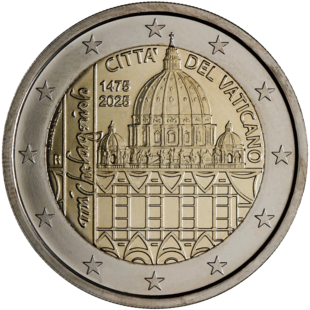 2 Euro Michelangelo Vatikan 2025