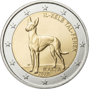 2 Euro Pharaonenhund Malta 2026