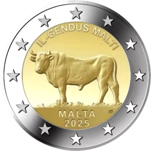 2 Euro Ochse Malta 2025