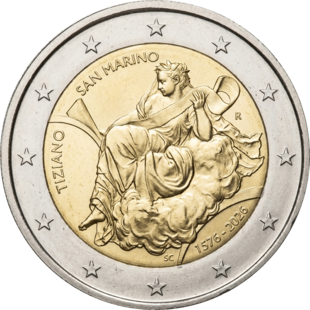 2 Euro Tiziano San Marino 2026