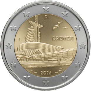 2 Euro Bremen Deutschland 2026