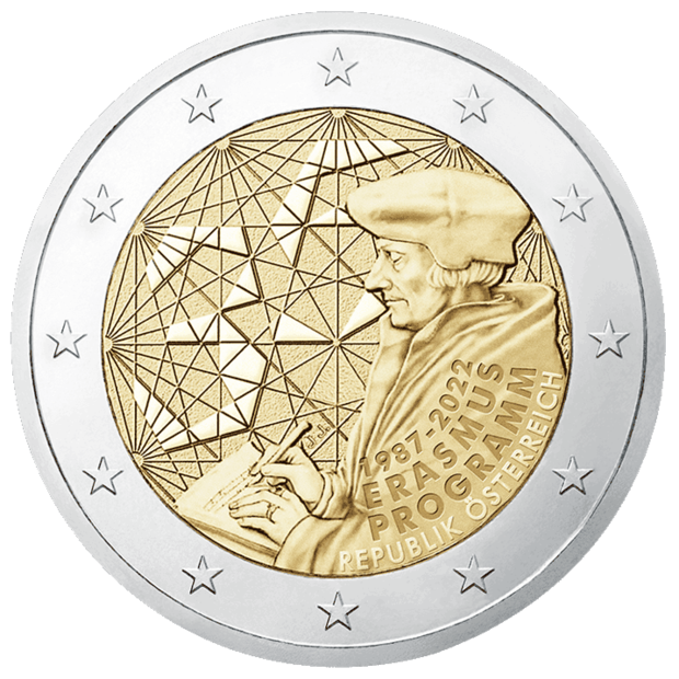 2 Euro Erasmus - Österreich 2022 - Muenzen.eu