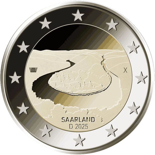 2 Euro Saarland Deutschland 2025 Muenzen.eu