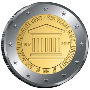2 Euro Universität Gent Belgien 2017