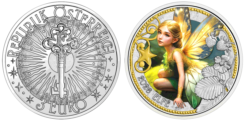 3 Euro Elfe Österreich 
