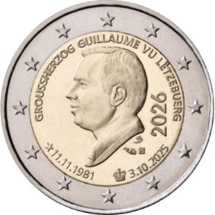 2 Euro Guillaume Luxemburg 2026