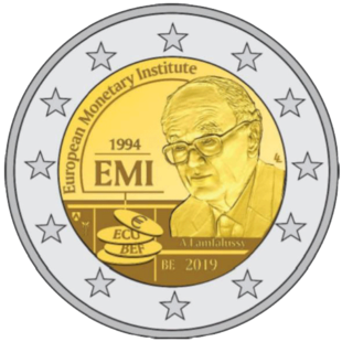 2 Euro Währungsinstitut Belgien 2019