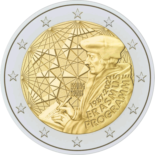 2 Euro Erasmus - Irland 2022 - Muenzen.eu