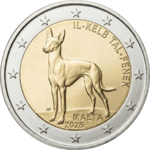 2 Euro Pharaonenhund Malta 