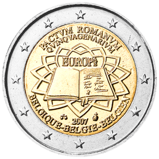 2 Euro Römische Verträge Belgien 2007