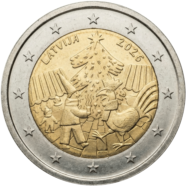 Verwunderlich 2 Euro Mnze Lettland Bilder