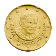 20 Cent Vatikan Papst Benedikt