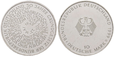 10 DM Münze 10 Jahre Deutsche Einheit 2000 - Muenzen.eu