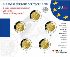 2 Euro Erasmus - Deutschland 2022 - Muenzen.eu
