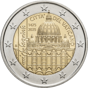 2 Euro Michelangelo Vatikan 2025