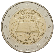 2 Euro Gemeinschaftsmünze Römische Verträge