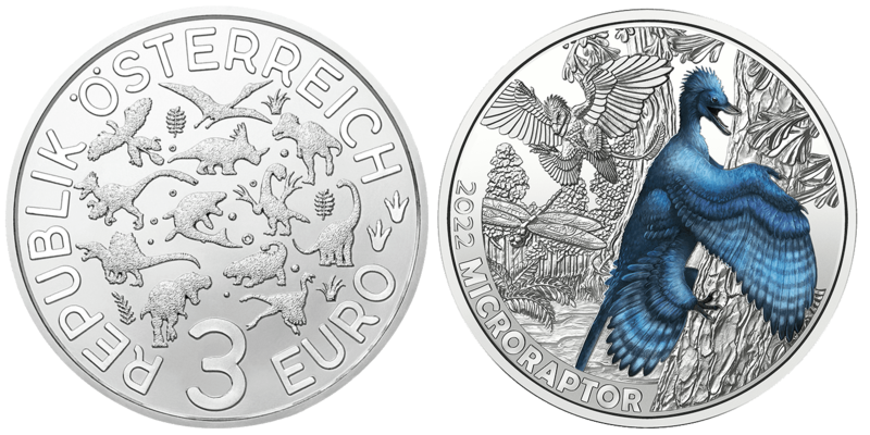 3 Euro Microraptor Österreich 