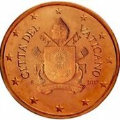 1 Cent Vatikan Wappen
