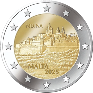 2 Euro Mdina Malta 2025