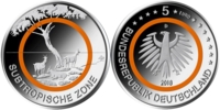 5 Euro Subtropische Zone Deutschland 2018
