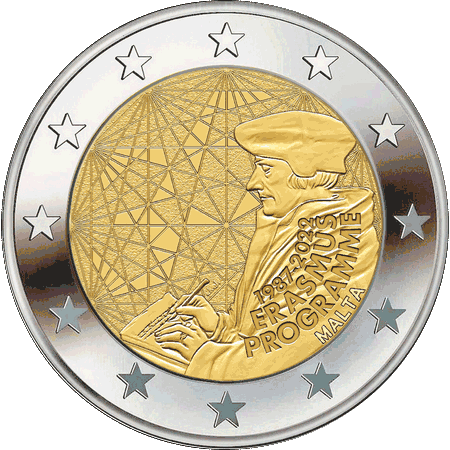 2 Euro Erasmus - Malta 2022 - Muenzen.eu