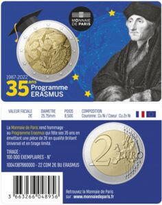 2 Euro Erasmus - Frankreich 2022 - Muenzen.eu