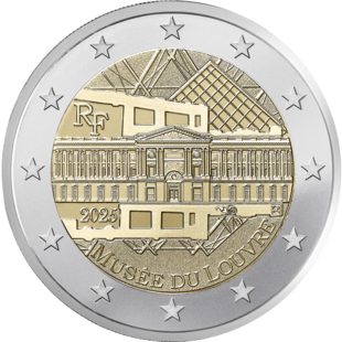 2 Euro Louvre Frankreich 2025