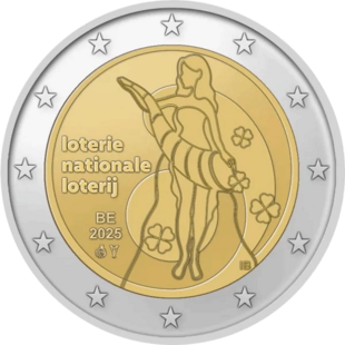 2 Euro Nationallotterie Belgien 2025