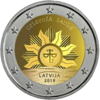 2 Euro Wappen - The Rising Sun Lettland 2019