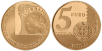 5 Euro Goldmünze Briefmarken  2003