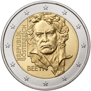 2 Euro Beethoven Österreich 2027