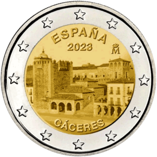 2 Euro Cáceres Spanien 2023