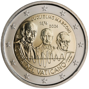2 Euro Marconi Vatikan 2024