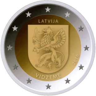 2 Euro Vidzeme Lettland 2016
