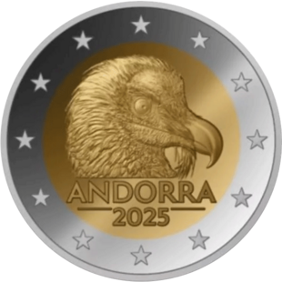 2 Euro Bartgeier Andorra 2025