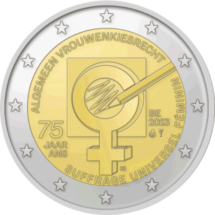 2 Euro Frauenwahlrecht Belgien 2023