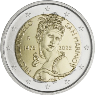 2 Euro Michelangelo San Marino 2025