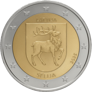 2 Euro Sēlija Lettland 2025