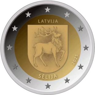 2 Euro Sēlija Lettland 2025