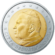 2 Euro Vatikan Papst Paul II.