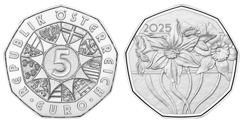 5 Euro Narzissen Österreich 