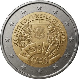 2 Euro Consell de la Terra Andorra 2019