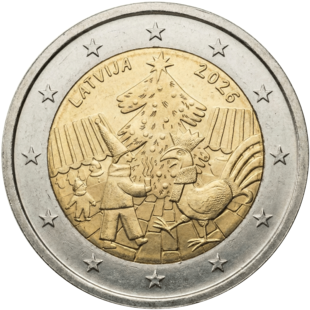 2 Euro Weihnachtsmarkt Lettland 2026