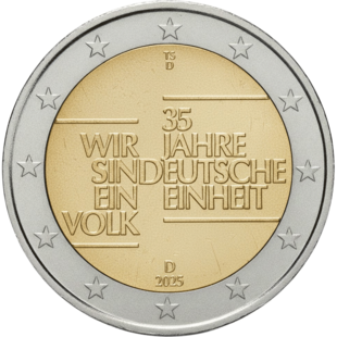 2 Euro Einheit Deutschland 2025
