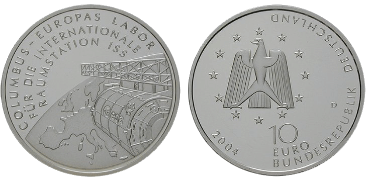 10 Euro Raumstation ISS Deutschland 