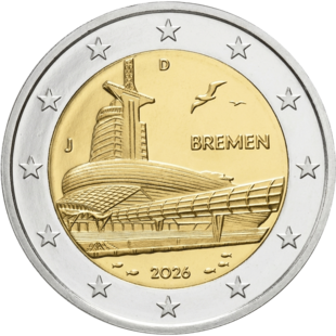 2 Euro Bremen Deutschland 2026