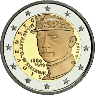 2 Euro Štefánik Slowakei 2019