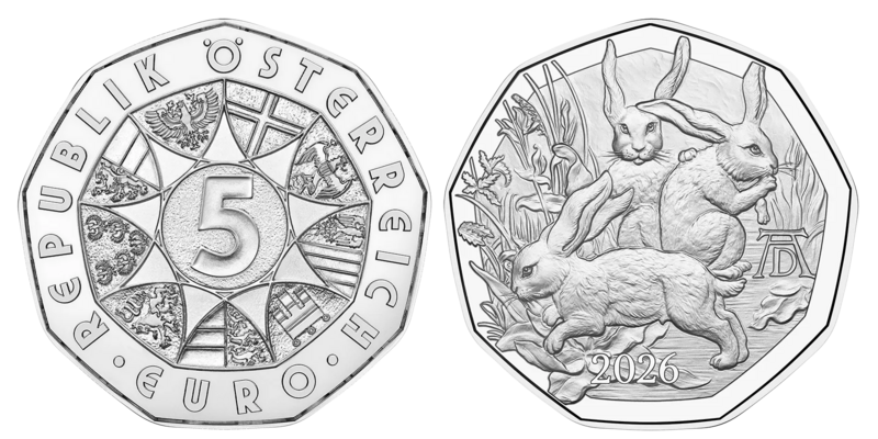 5 Euro Hasen Österreich 