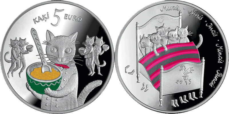 5 Euro Katzen Lettland 