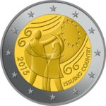 2 Euro Entwurf Europaflagge Spanien